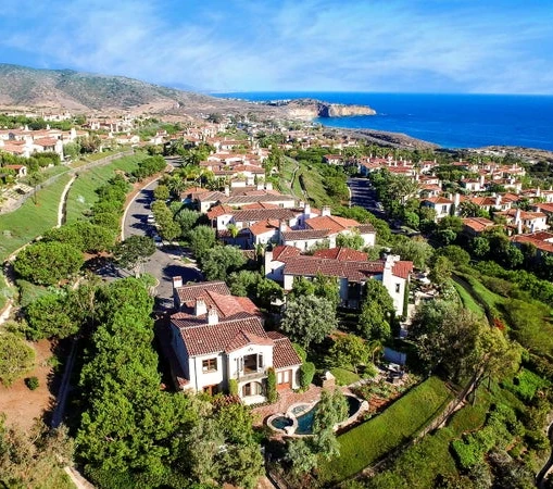 arial image of wooded community